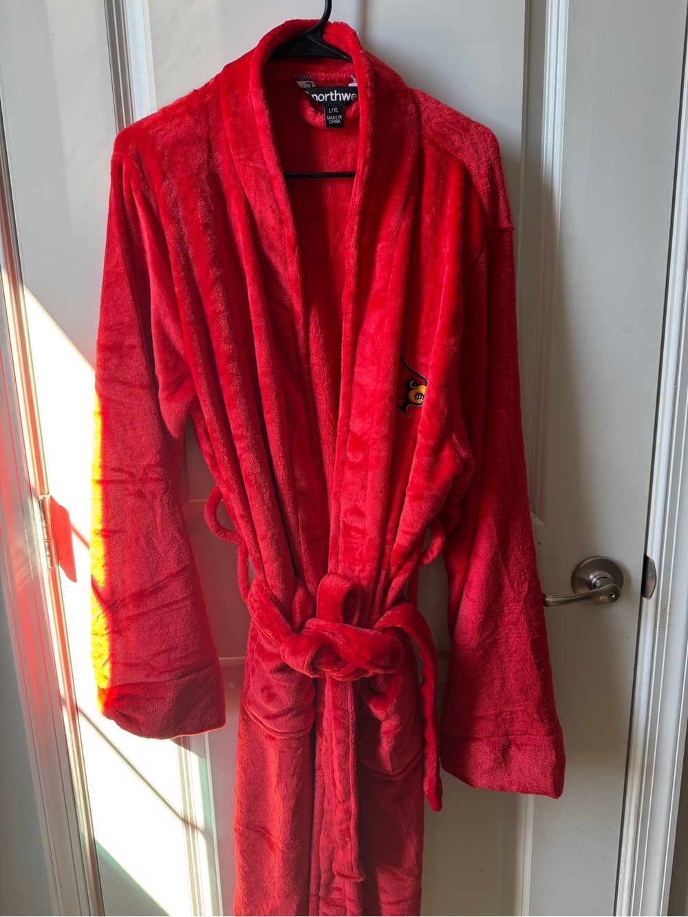 Arizona Cardinals Northwest Red Plush Men's Robe with Embroidered Logo